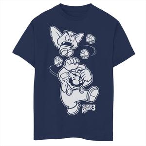 Футболка с рисунком Super Mario Flying Goomba и Mario для мальчиков 8–20 лет Licensed Character