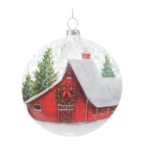 Елочная игрушка Melrose International Barn Ball Ornament, 12 штук