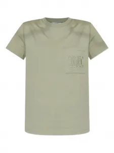 Футболка с вышитым логотипом Max Mara, зеленый
