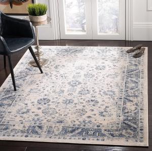 Ковер SAFAVIEH, 336 x 458 см, Charleston Collection, Ivory & Blue, Oriental Distressed Design, Non-Shedding & Easy Care, идеально подходит для помещений с высокой проходимостью в гостиной, спальне (CHL413A)