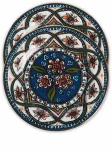 Набор из двух десертных тарелок Sacred Circle La Doublej, синий