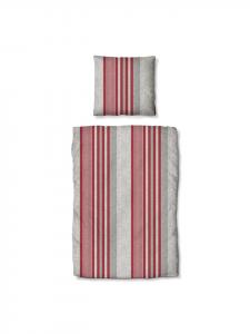 Traumschlaf Постельное белье Mountain Stripe Berry красного цвета