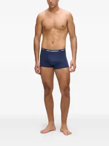 Комплект из трех боксеров с логотипом Karl Lagerfeld, синий