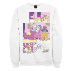 Мужской свитшот с вставками в виде комиксов «Том и Джерри ворует сыр» Licensed Character