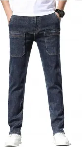 Эластичные джинсы, молодежные прямые брюки SIDUFHAOPKLL