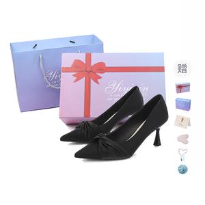 Take the Qin Тонкие каблуки на шпильке 6 см женские черные в подарочной упаковке с подарком черные, цвет Black[Box Included](Gift Included)