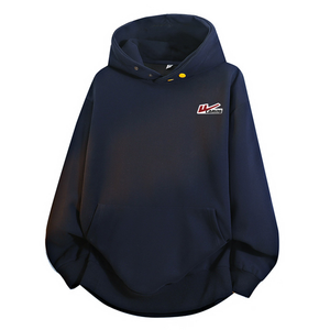 Толстовка Unisex Hooded Moderate Regular WARRIOR, темно-синий (diy badge)