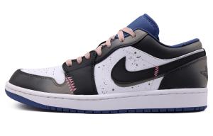 Jordan Воздух 1 противоскользящие износостойкие низкие винтажные баскетбольные кроссовки мужские черно-белые