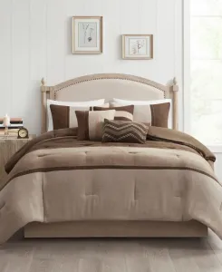 Комплект постельного белья Palisades из 7 предметов, размер California King Madison Park, коричневый