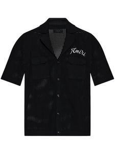 Рубашка с вышитым логотипом AMIRI, черный