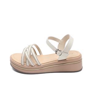 Сандалии с одним ремешком 5 см женские ZHR, Beige