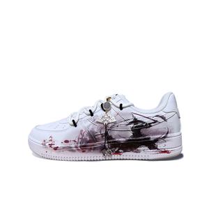 XTEP Кроссовки Air Force One дышащие и износостойкие мужские низкие для скейтбординга белый, цвет White