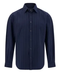 Рубашка-Оксфорд из хлопка в полоску, стандартного кроя. Boggi Milano, синий