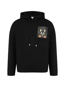 Свитшот свободного кроя с графическим принтом Loewe, черный