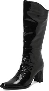 Женские ботильоны на щиколотку с модными широкими каблуками и квадратным носком Klarmar, Black 3