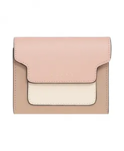 Кожаный кошелек для карточек Marni, розовый
