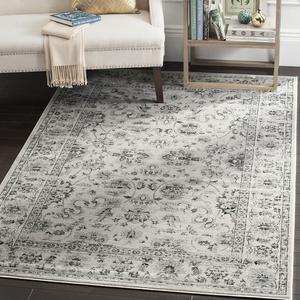 Ковер SAFAVIEH, 122 x 173 см, Vintage Collection, Grey & Ivory, дизайн в стиле ориентал с эффектом состаренности, не линяет и прост в уходе, идеален для помещений с высокой проходимостью: прихожая, гостиная, спальня (VTG430A)
