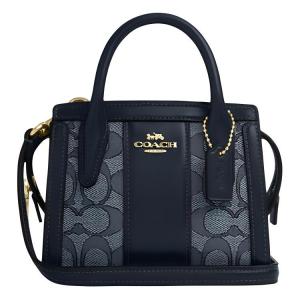 Культовая жаккардовая миниатюрная женская сумка через плечо с изысканной телячьей кожей, голубая COACH