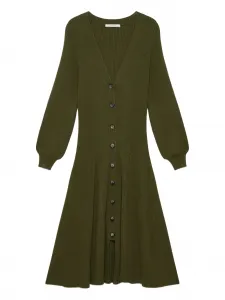 Платье миди в рубчик Maliparmi, зеленый