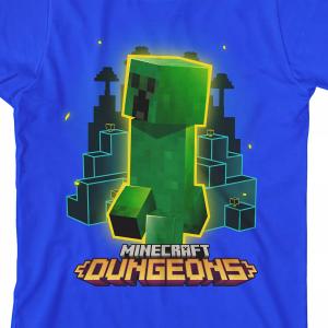 Футболка с рисунком Minecraft Dungeons Creeper для мальчиков 8–20 лет Licensed Character