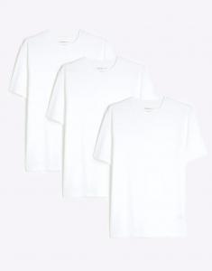 3 пары обтягивающих футболок белого цвета River Island