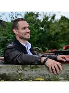 Adeliás Кожаный браслет унисекс, 21 см, коричневый