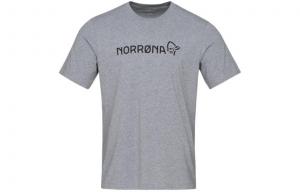 Мужские футболки с круглым вырезом, средней ценовой категории, другие Norrona, серый