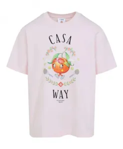 Футболка с коротким рукавом Casa Way с оранжевым талисманом Casablanca, розовый
