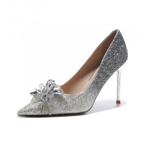 QITUMAUL Женские туфли на высоком каблуке Gunmetal [высота каблука 9,5 см], цвет Gunmetal[Heel Height 9.5cm]