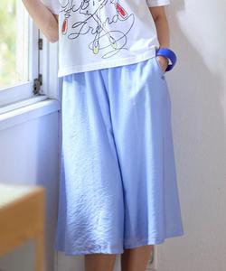 Широкие брюки длиной 3/4 Studio Picone, цвет Light Blue(069)