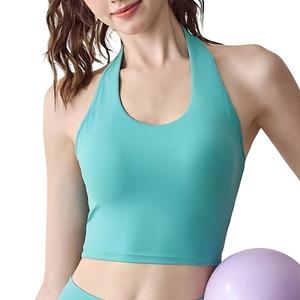 Женский спортивный топ-бюстье на запах с перекрестной спинкой и эластичной тканью Anna-Kaci, Teal