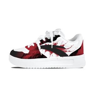 расслабленные нескользящие устойчивые к истиранию низкие кроссовки для скейтбординга unisex ANTA, черный красный