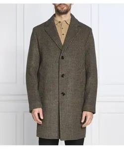 Шерстяное пальто с C-cam Boss, коричневый