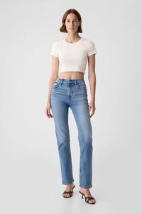 Прямые джинсы 90 х с высокой талией Gap, синий