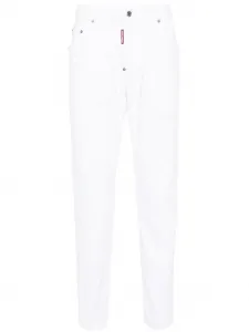Узкие джинсы White Bull Skater средней посадки DSQUARED2, белый