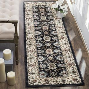 Ковер SAFAVIEH, 69 x 305 см, Rug Lyndhurst Collection Runner, Navy & Creme, Non-Shedding & Easy Care, Ideal for High Traffic Areas in The Living Room, Dining, Bedroom (LNH332P)