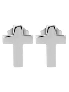 Adeliás Женские серьги - серьги-гвоздики в виде креста из серебра 925 пробы