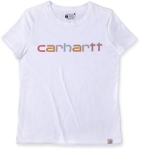 Футболка Carhartt Relaxed Fit Lightweight Multi Color Logo Graphic Ladies T-Shirt, белый