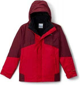 Куртка Columbia boys Bugaboo III Fleece Interchange, Mountain Red/Rich Wine/Black
