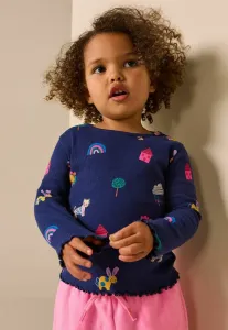 Рубашка с длинным рукавом, прямого кроя Next, Navy