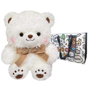 Очаровательный плюшевый мишка с румянцем и бабочкой, 30см/40см высотой Princess lovers, белый/мультиколор