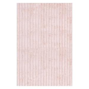Ковер Kai Stripe из искусственного меха кролика, пригодный для машинной стирки Nuloom, розовый, 229x290 см