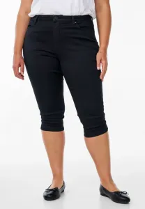 Капри с высокой талией и джинсовые шорты. Zizzi, Black