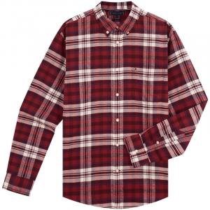 Tommy Hilfiger Мужская рубашка Red Plaid 0QJ