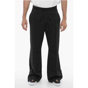 Широкие спортивные брюки с завязкой на талии Marcelo Burlon, Black