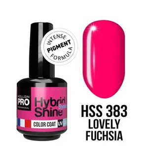 Mol Hybrid Shine № 383 Lovely Fuchsia - полуперманентный лак для ногтей Mollon Pro