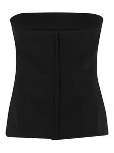 Топ без бретелек со швами Federica Tosi, черный