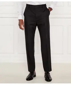 Шерстяные брюки teagan231x Slim fit Hugo, черный