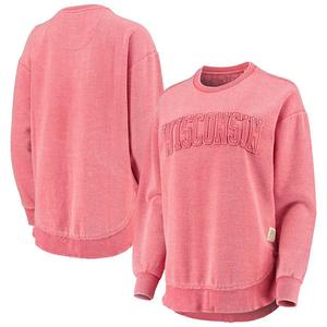 Женский пуловер с пончовиллой Pressbox Red Wisconsin Badgers, цвет Wis Red