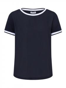 More & More Блузка-рубашка с контрастной отделкой темно-синего цвета